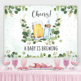 A Baby Ist Brauen Füttern Flasche Und Bier babydusche Hintergrund